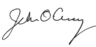 John O Avery signature